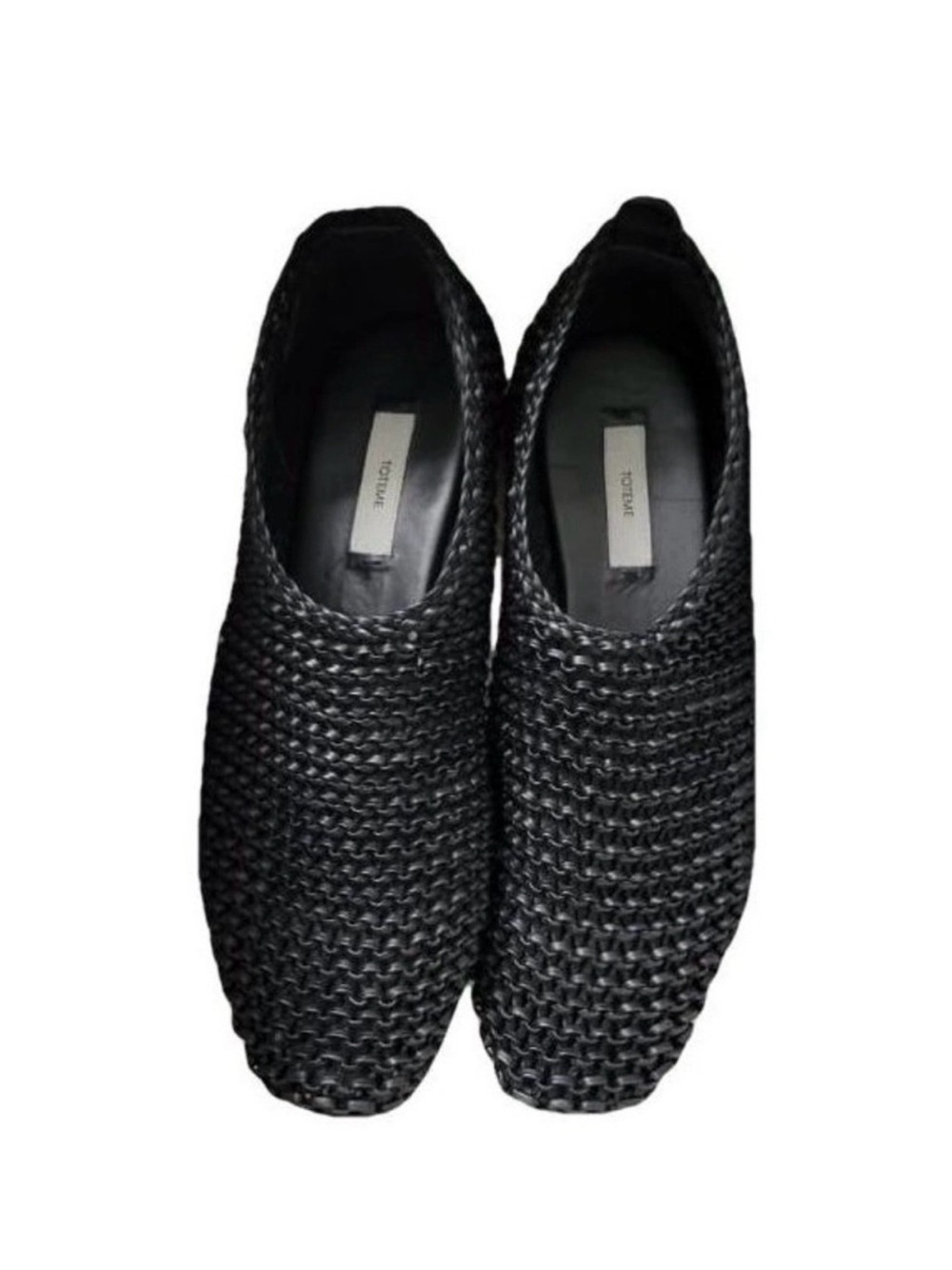TOTEME Woven Ballerina Flats - Black